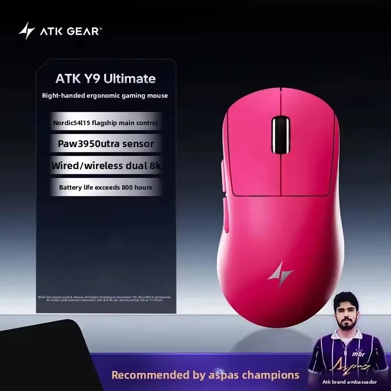 Ultimate Esports Gaming - ATK Y9 Ultimate Tri-Model Bezprzewodowa Mysz