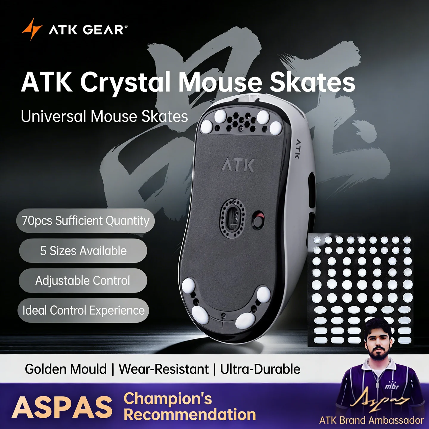 Esports Gaming Pcs - Łopatki do myszy ATK Crystal Jade,